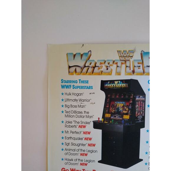 WF WrestleFest Arcade FLYER Original Game Hulk Hogan Wrestling Retro Vintage Art - Picture 4 of 5